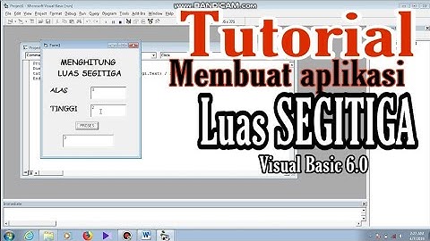 Tutorial Membuat Aplikasi Menghitung Luas SEGITIGA dengan VISUAL BASIC
