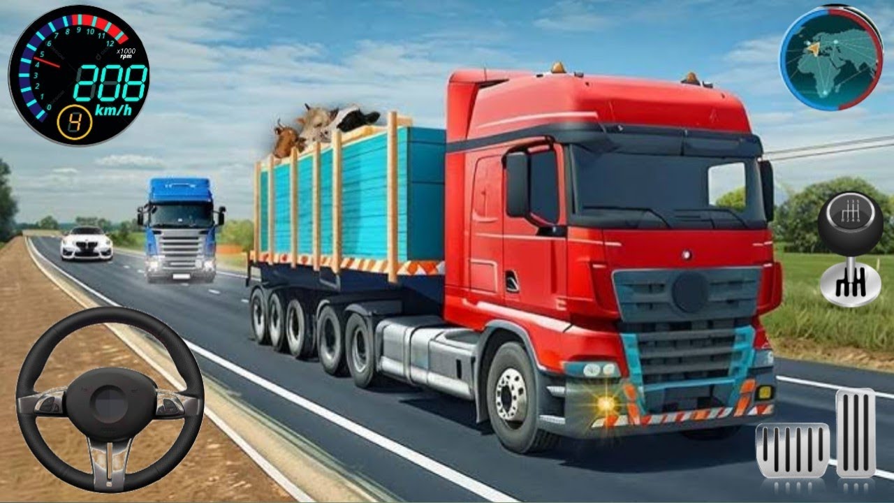 Realistic  Truck Cargo Trailer Driving 3D  - Transporter Delivery Truck Simulator Android GamePlay