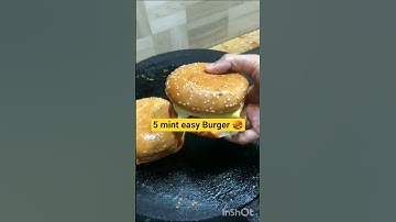 5 mint juicy Burger recipe 🔥🤤#shortsfeed #trending