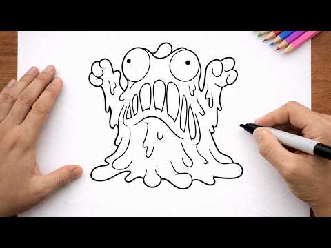 How to Draw an Angry Slime Monster 👹 | Easy Step by Step Drawing