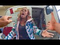 Drunk Karen Acts Like a Toddler Until She Meets Tough Cop | Karens Getting Arrested By Police