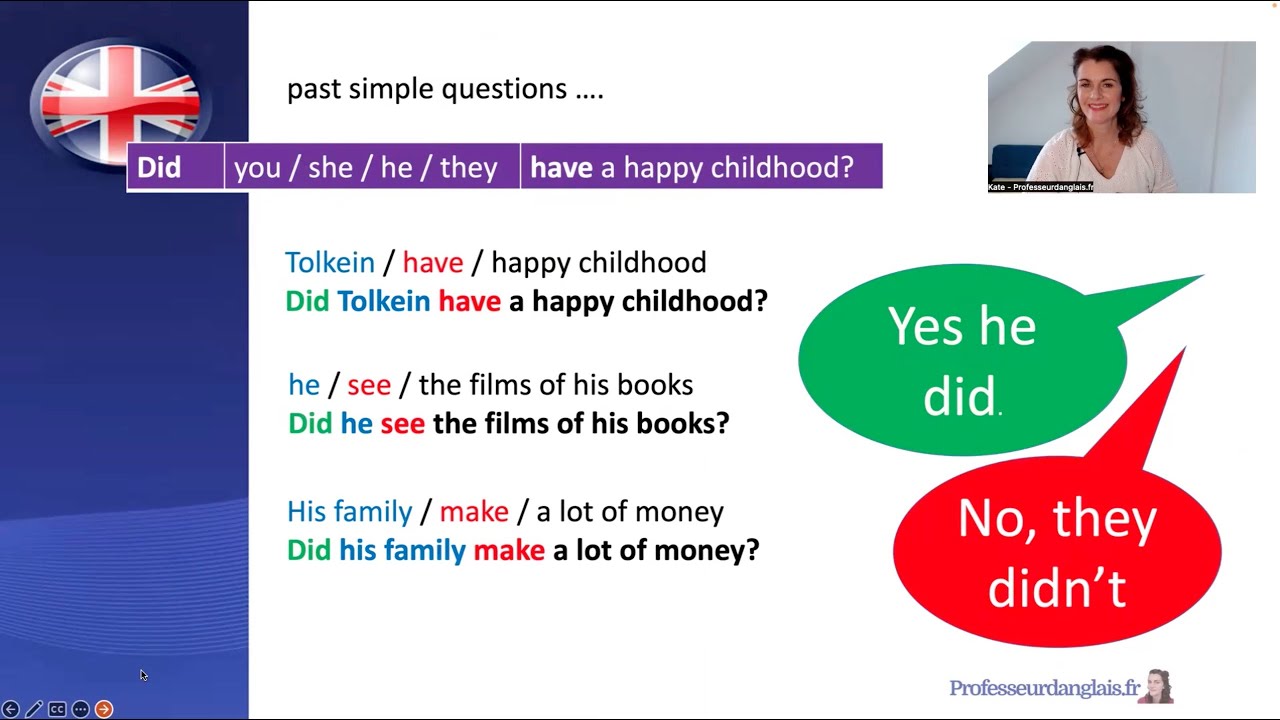 🇬🇧 Past Simple Questions with did  - Level A2, Lesson 32