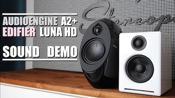 Edifier E25HD Luna Eclipse HD vs Audioengine A2+  ||  Sound Demo w/ Bass Test