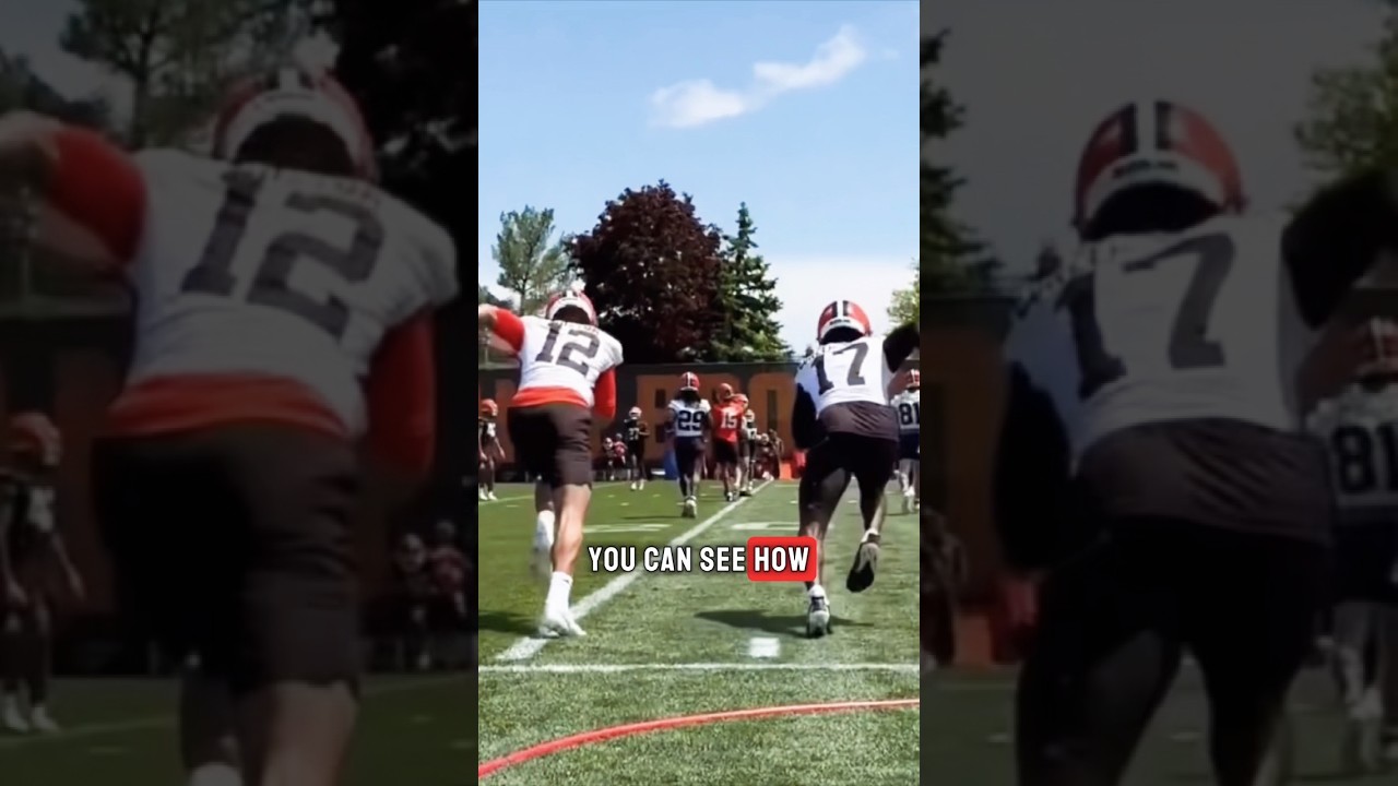 Videos of rookie practicing are super important! #shorts #nfl #browns
