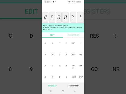 How to run 8085 program in mobile simulator app.