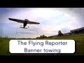 How pilots tow banners - Cessna 172 - Rochester, UK