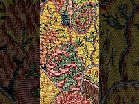 Mosaique Chinoise Yellow tapestry couch pillows