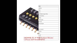 Dhs8Srtc 8-Way Surface Mount 1.27Mm Dip Switch Spst