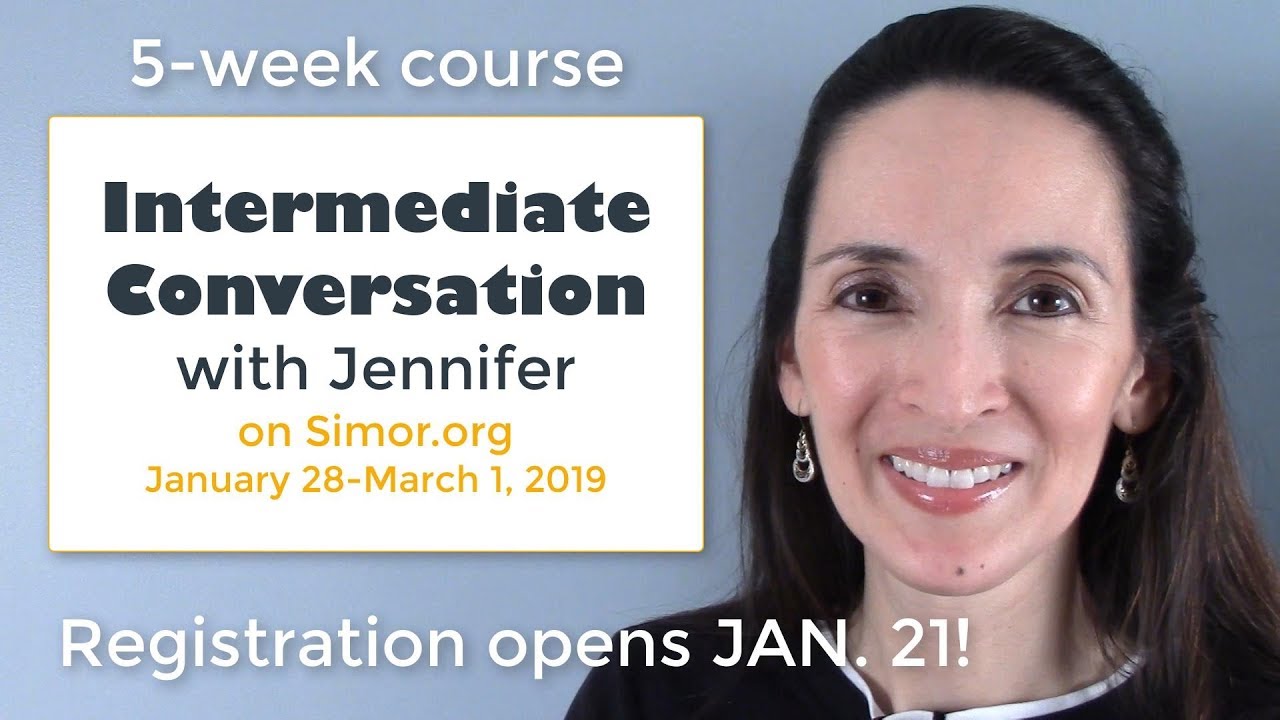 5-week Intermediate Conversation Course with Jennifer 👩🏫 Learn more! american english language