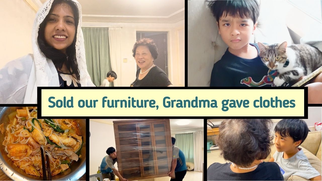 We started selling our stuff │ Grandma gave home made food and snacks │ Cat adopted us