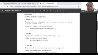 Topic 2 Sentence Analysis