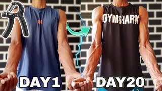 FOREARM WORKOUT every day for 20 days hand grip transformation