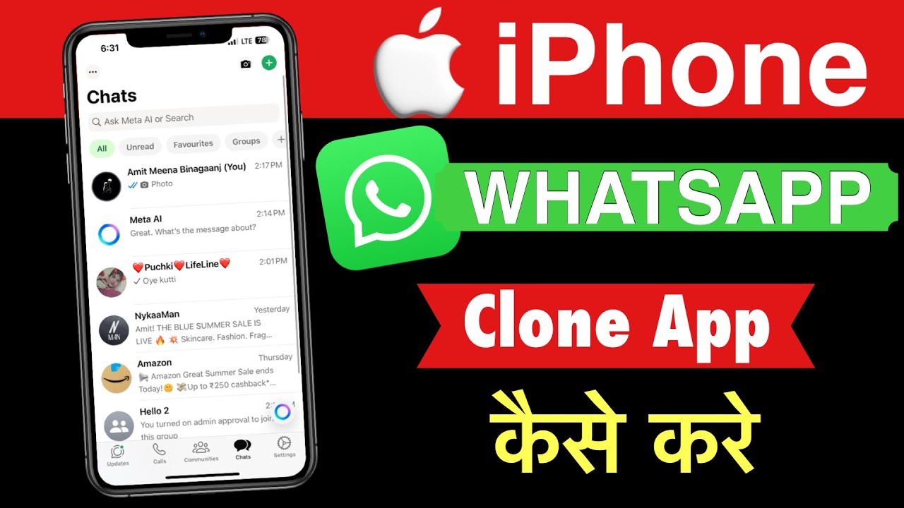 iPhone me WhatsApp clone app kaise banaye ? How to clone WhatsApp in ...