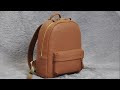 Making a Leather Backpack / With top zipper