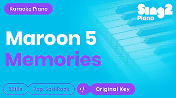 Maroon 5 - Memories (Karaoke Piano)