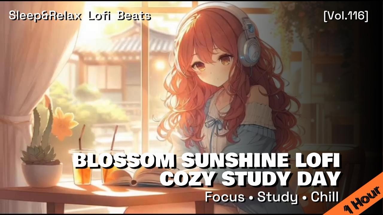 Blossom Sunshine Lofi 🌸 Cozy Study Day | 1 Hour Relaxing Lofi Beats for ...