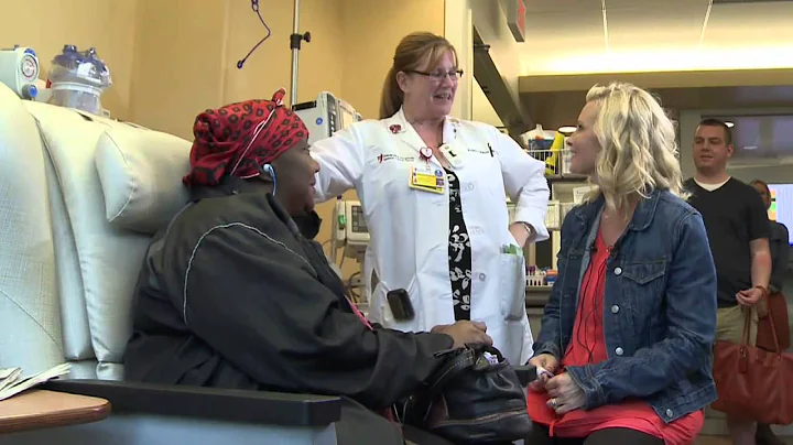 Monica Potter visits UH Seidman Cancer Center