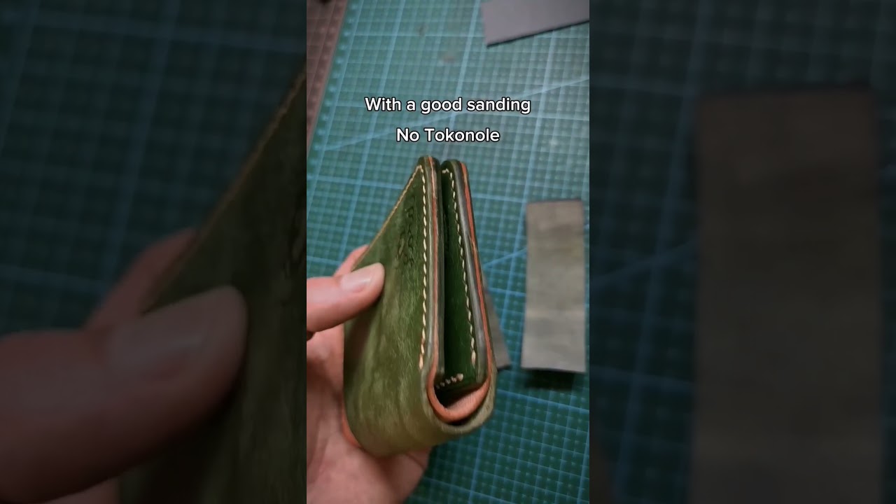 500, 900, and 1500 grit sanding on veg-tan leather. Then Tokonole. Leathercraft