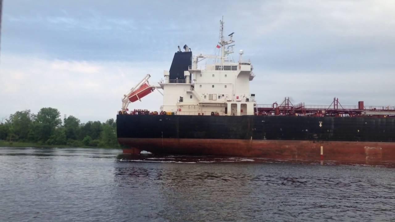 Tanker Turning On Cape Fear River