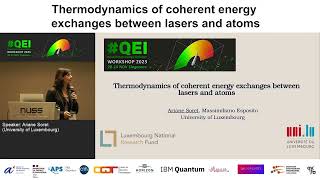 Ariane Soret - Thermodynamics of coherent energy exchanges between lasers and atoms