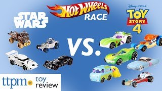 It's Toy Story Vs. Star Wars Hot Wheels Cars Race! Which car will be victorious!?