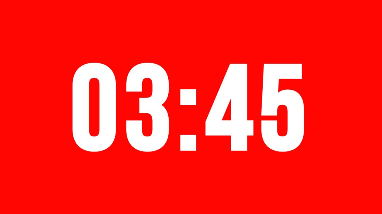 3 Minute 45 Second Timer With Alarm Without Music - YouTube