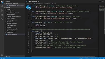 Golang Deep Dive P1 - L26 - Implementation of Functions