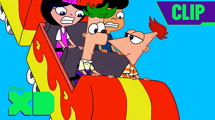 Phineas and Ferb Rollercoaster Ride🎢  | Full Scene | @disneychannel