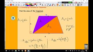 9 1 3 Developing Formulas for Trapezoids