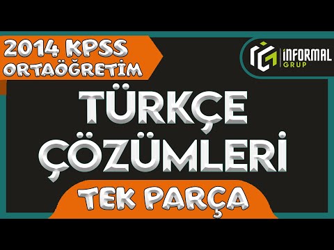 2014 KPSS ORTAÖĞRETİM TÜRKÇE Soruları ve Çözümleri | TEK PARÇA
