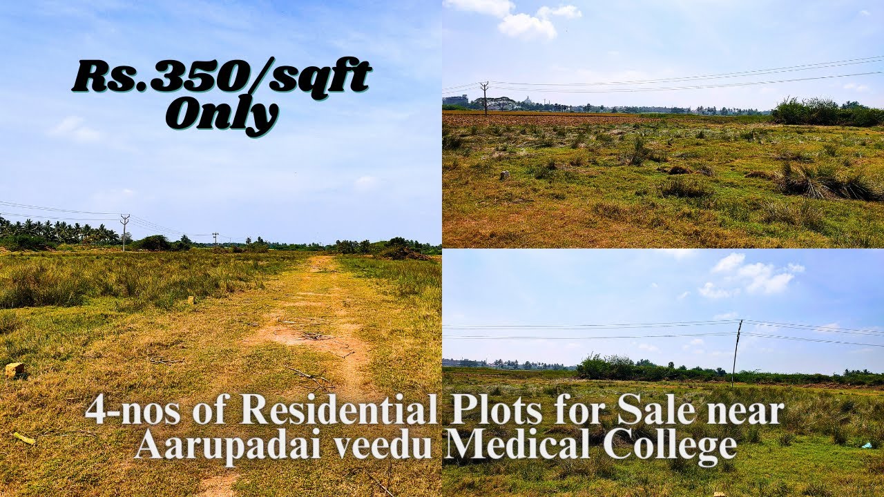 Just Rs.350 4Residential Plots for Sale near Pondicherry Aarupadai