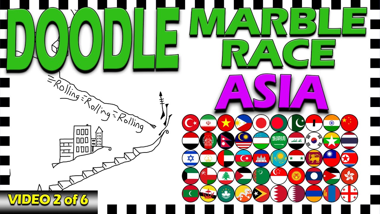Doodle Marble Race Asia - Part 2 of 6 - Algodoo