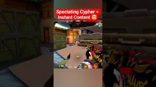 Spectating Cypher = Instant Content 🤯 #valorantshorts #valorantclips #valoranthighlights