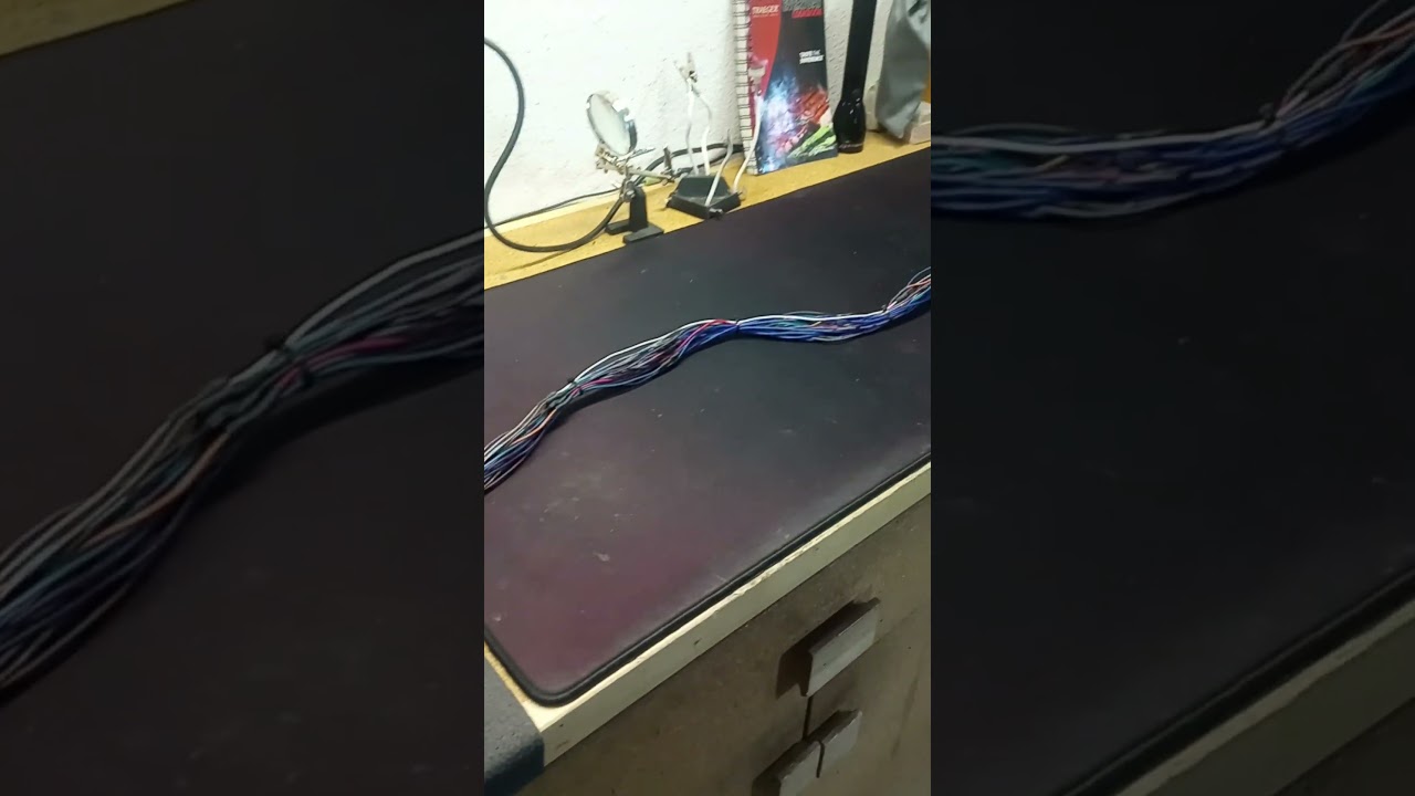 First set of wires are done on the Fire Pinball Machine!  