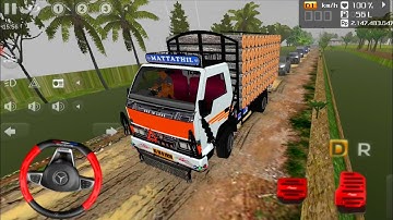 New 🚛 Mini Eicher Truck Driving In Offroad Map Mod Bus Simulator Indonesia l Bussid Eicher Mod 