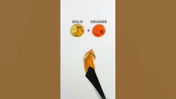 Gold vs. Orange Color Mixing!⭐️🍊 #colors #artvideo #paintmixing #satisfying #shorts #art #asmr