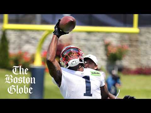 A.J. Brown introduced at first practice with the Patriots