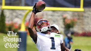 A.J. Brown introduced at first practice with the Patriots