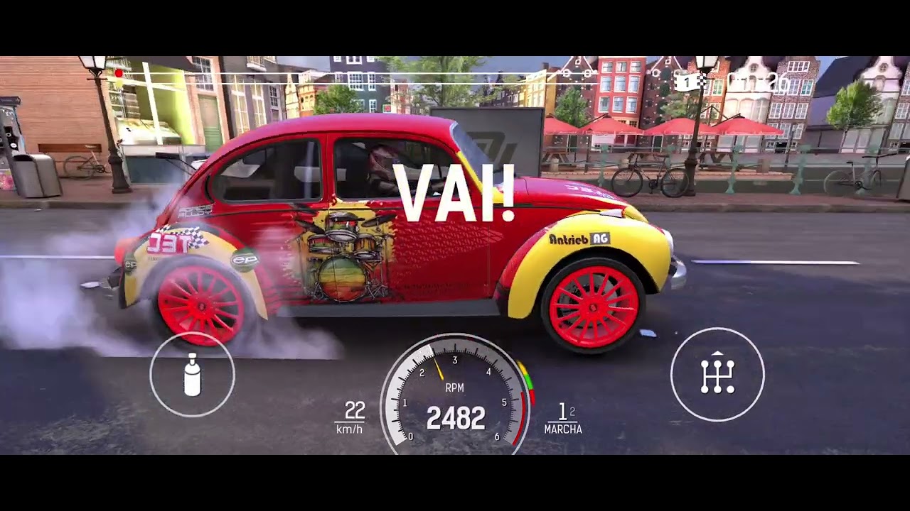 Nitro Nation - Eventos semanais, correndo com o Fusca do jogo