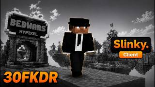 30 FKDR Closet cheating w/slinky client 🥶| Hypixel Bedwars
