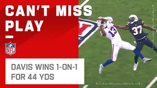 Gabriel Davis Wins the 1-on-1 to Grab 44-Yd Catch