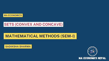 Sets | Convex Concave | Hyperplane | Mathematical Methods | MA Economics | Sadiksha Sharma