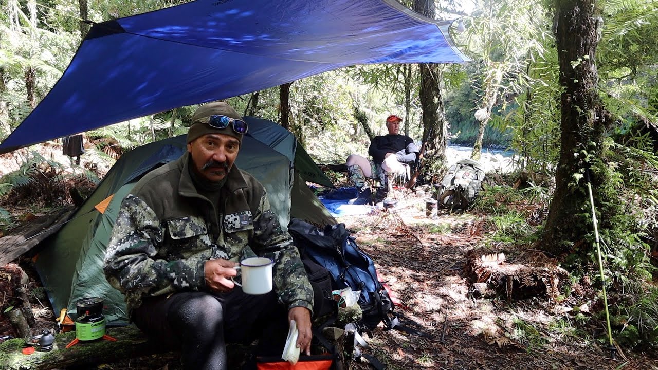 Tent Tarp Bush Camping by River Part 1 YouTube