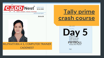 Tally Prime Tutorial .Learn Tally in 10hrs | Part 5 |CADD NEST ||TALLY PRIME||Ms.PAVITHRA A S|