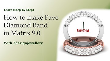 ||🔷How to make Pave  Diamond Band in Matrix 9.0🔷|| #3designjewellery  #caddesignjewellery #matrix 9