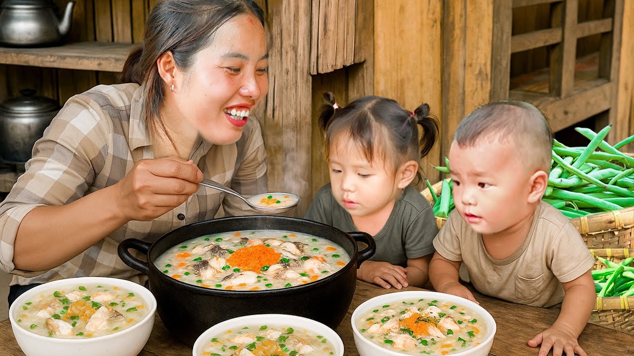 How to Cook Giant Fish Porridge for Children - Harvesting Fish, Plum and Peanut to Sell at Market