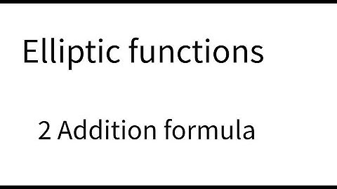 Elliptische functies college 2