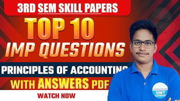 Principles of Accounting important questions with answers  || 3rd sem skills imps || Degree honours
