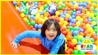 indoor playground for kids with bounce house and giant slides