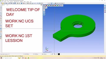 How to set UCS in Work NC VMC Milling programing  exercise 1 #worknc #solidworks #tipofday